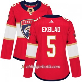 Dame Ishockey Florida Panthers Tröja Aaron Ekblad 5 Adidas 2017-2018 Röd Authentic